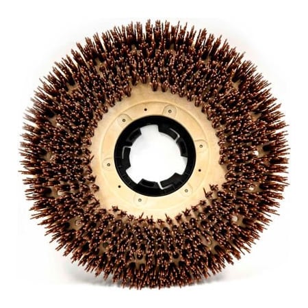 The Malish Corporation Malish 15" Mal-Grit Xtra Heavy Duty Grit Brush w/Universal Clutch Plate, Orange 813615NP